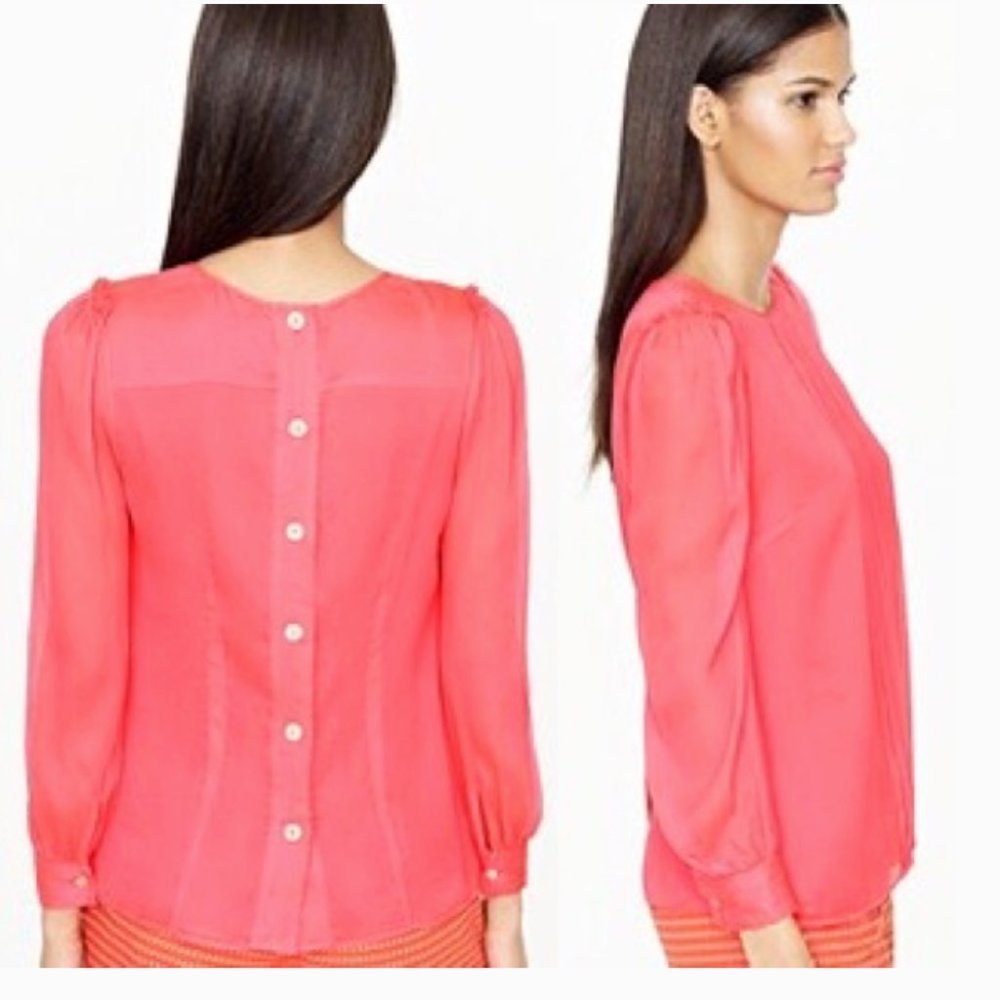 J. Crew Silk Pintuck Blouse